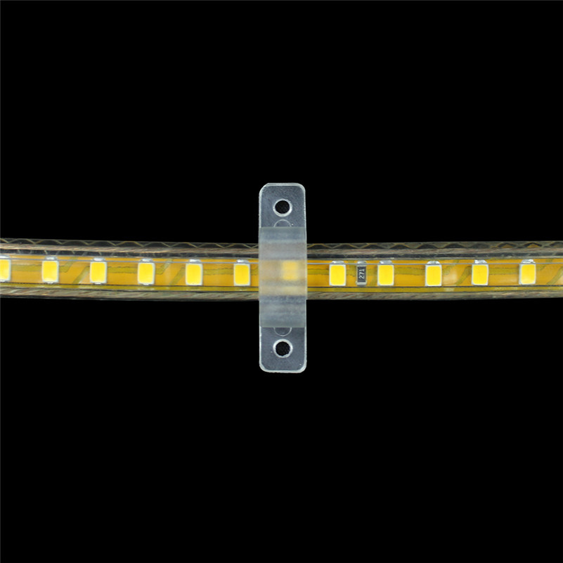10Pcs/Pack 14mm Wide Plastics Fixing Mounting Brackets Clips For AC110V/220V 5050 2835 Waterproof LED Tape Lights, With 20 Screws